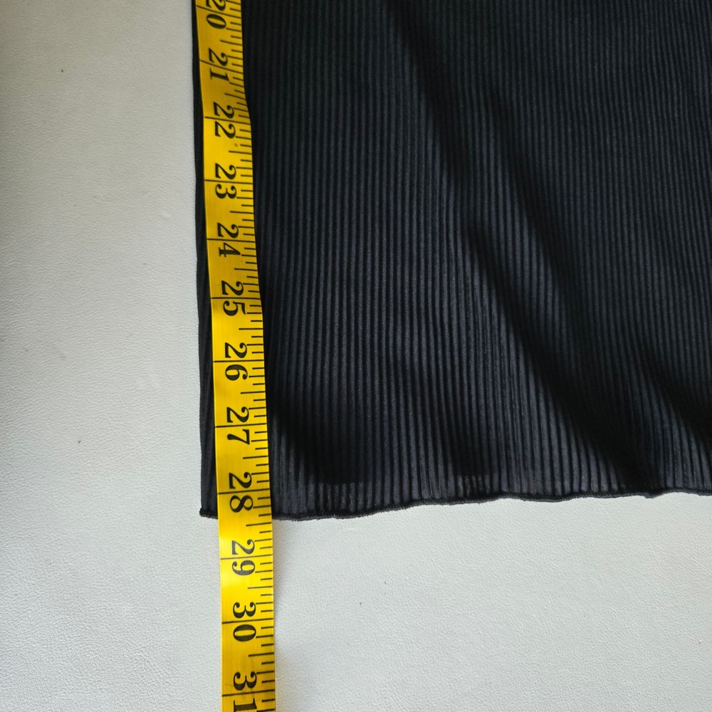 Joie Black Pleated Wide Leg Pants Size L Flowy Minimalist Chic Lettuce Hem - Picture 9 of 10